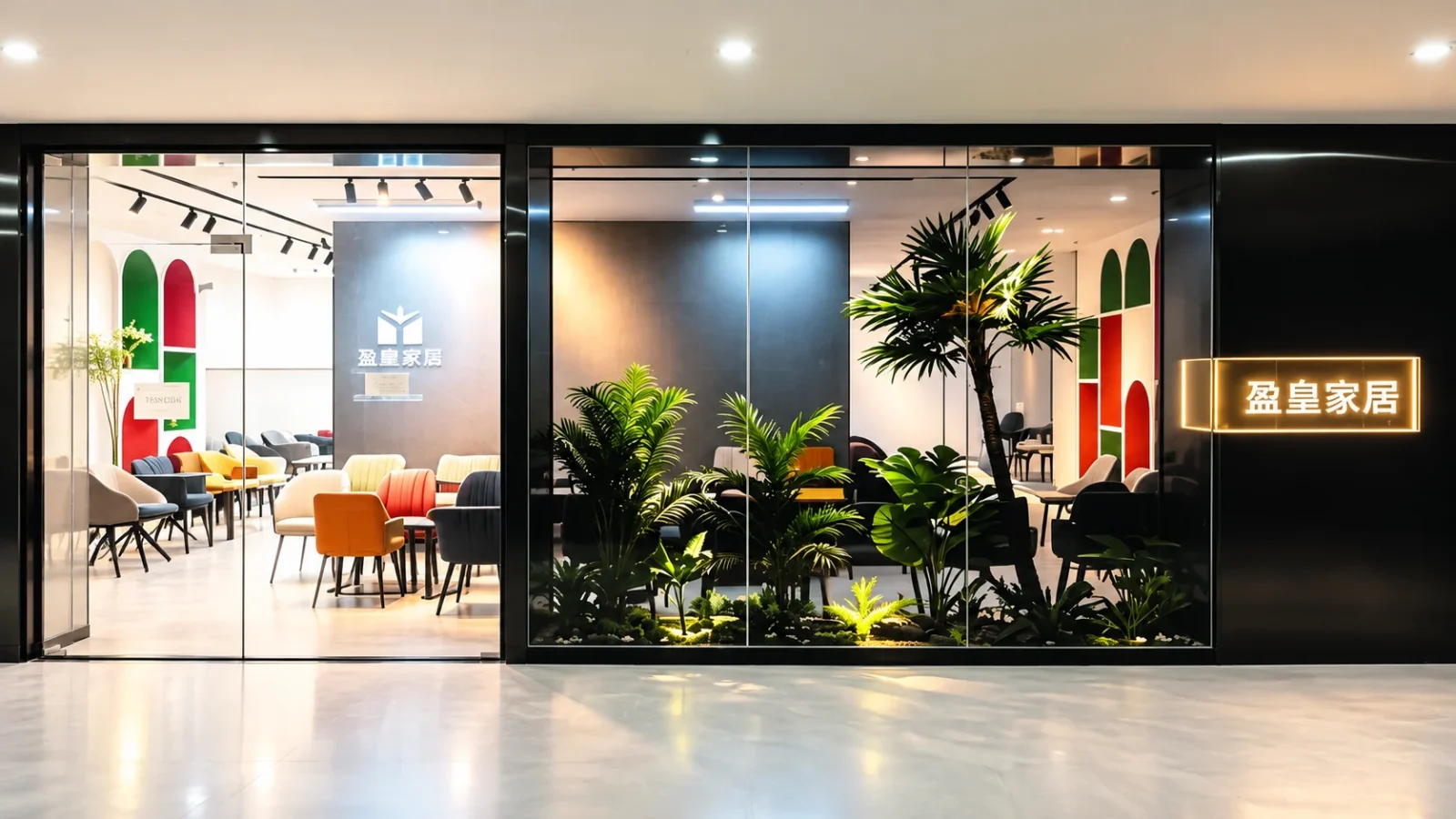 AI-assisted reconstruction of the catalogue showroom photograph